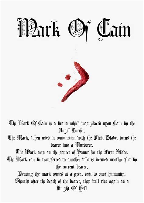 Cain's Mark .